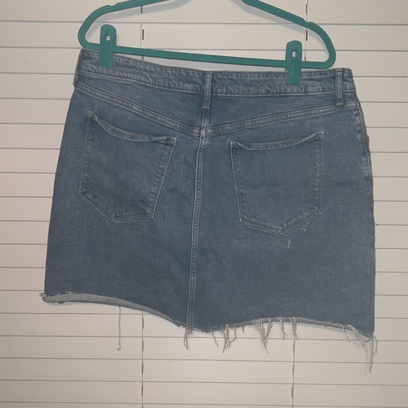 Denim mini frayed skirt - Picture 2 of 2
